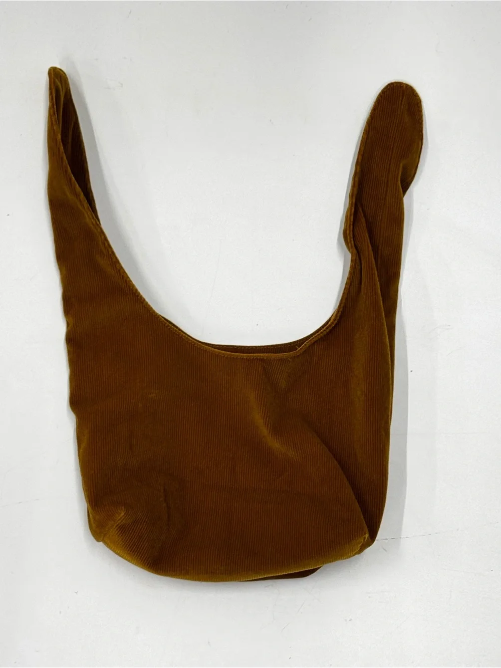 Merit Knot-Handle Corduroy Mini Bag in Brown